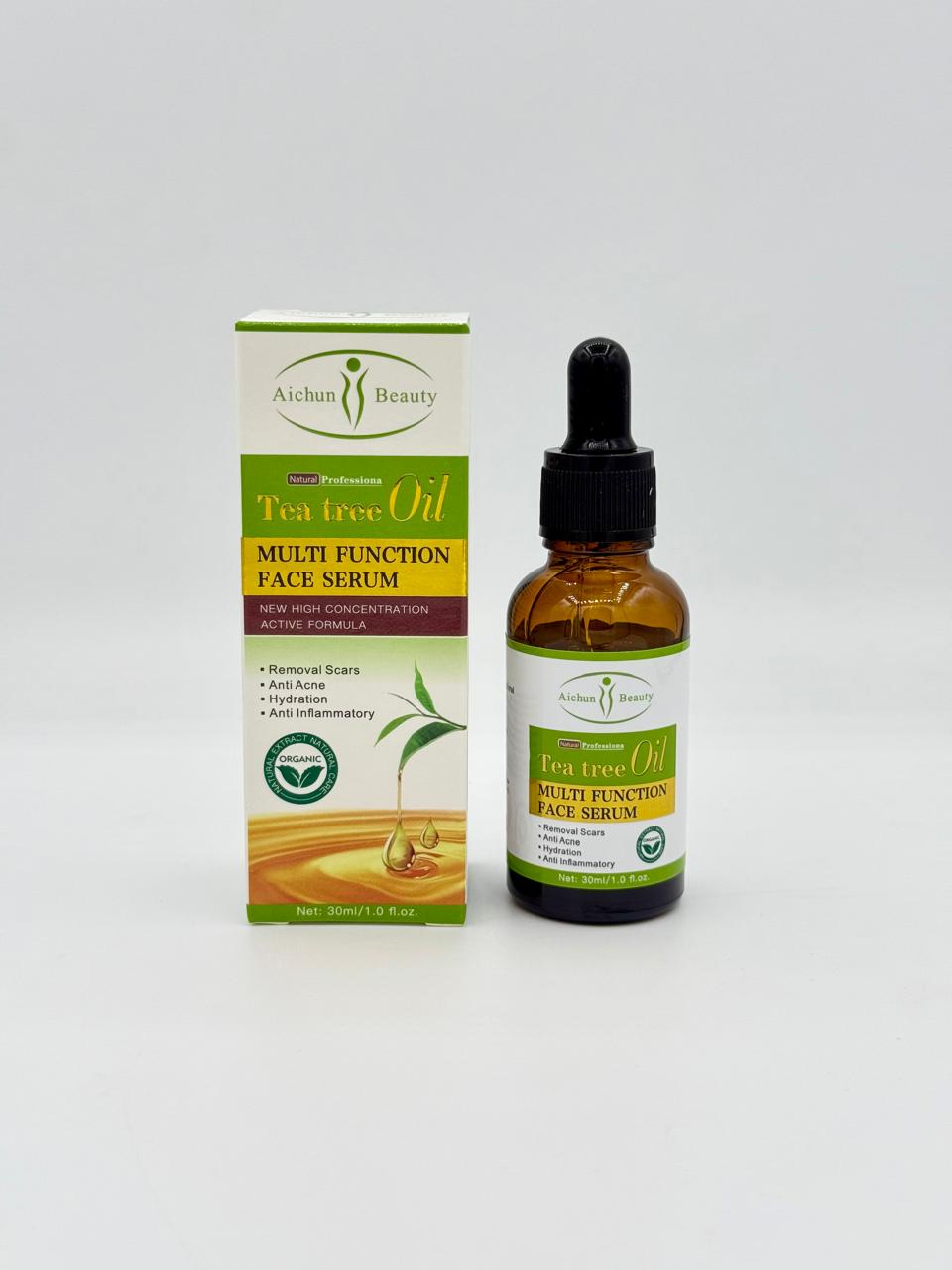 AICHUN BEAUTY Argan Castor Jojoba Tea Tree Oil Multi Function Face Serum Natural Repair Moisturizing Blemish 30ml (TEA TREE OIL)