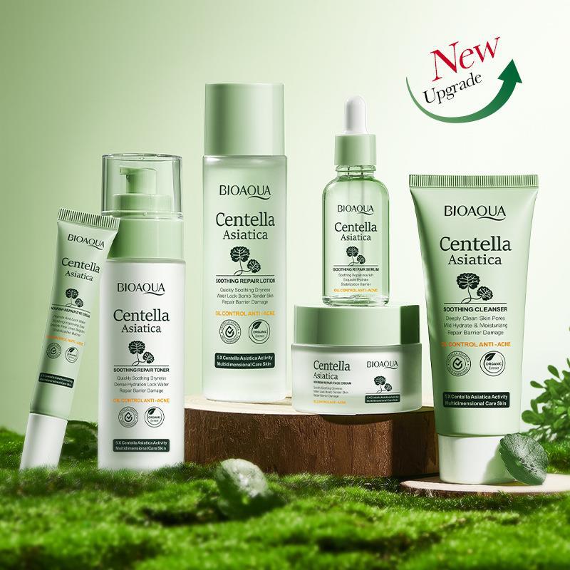 BIOAQUA Centella Asiatica Soothing Repairig your vitality and Radiance Skin Care Set