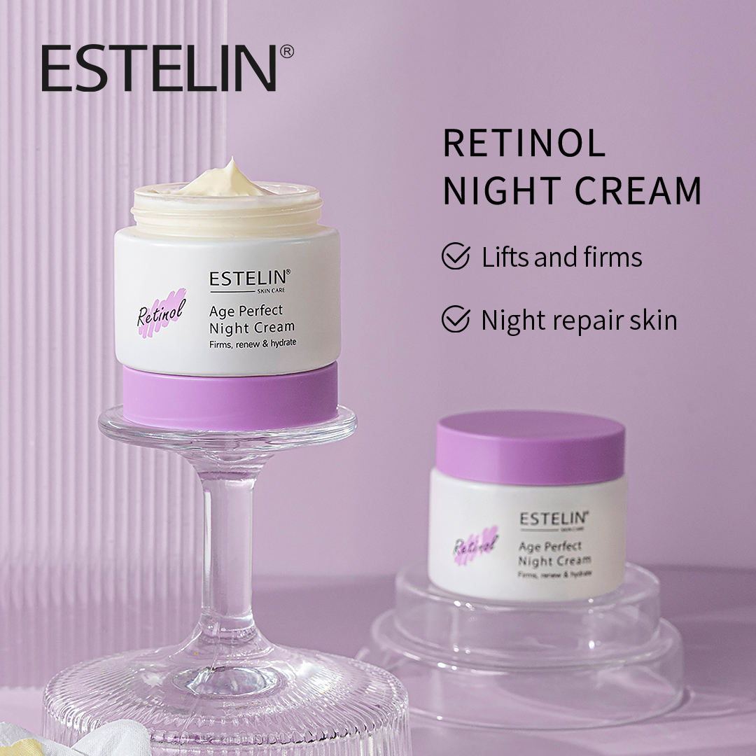 ESTELIN Retinol Age Perfect Vitalizing Nourishing Anti Aging Tighten Skin Best Night Whitening Cream
