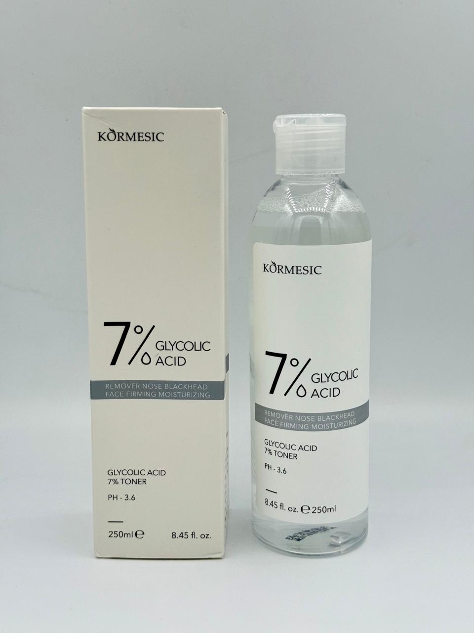 Kormesic 7% Glycolic Aicd Blackhead Remover Moisturizing Skin Toner 250ml