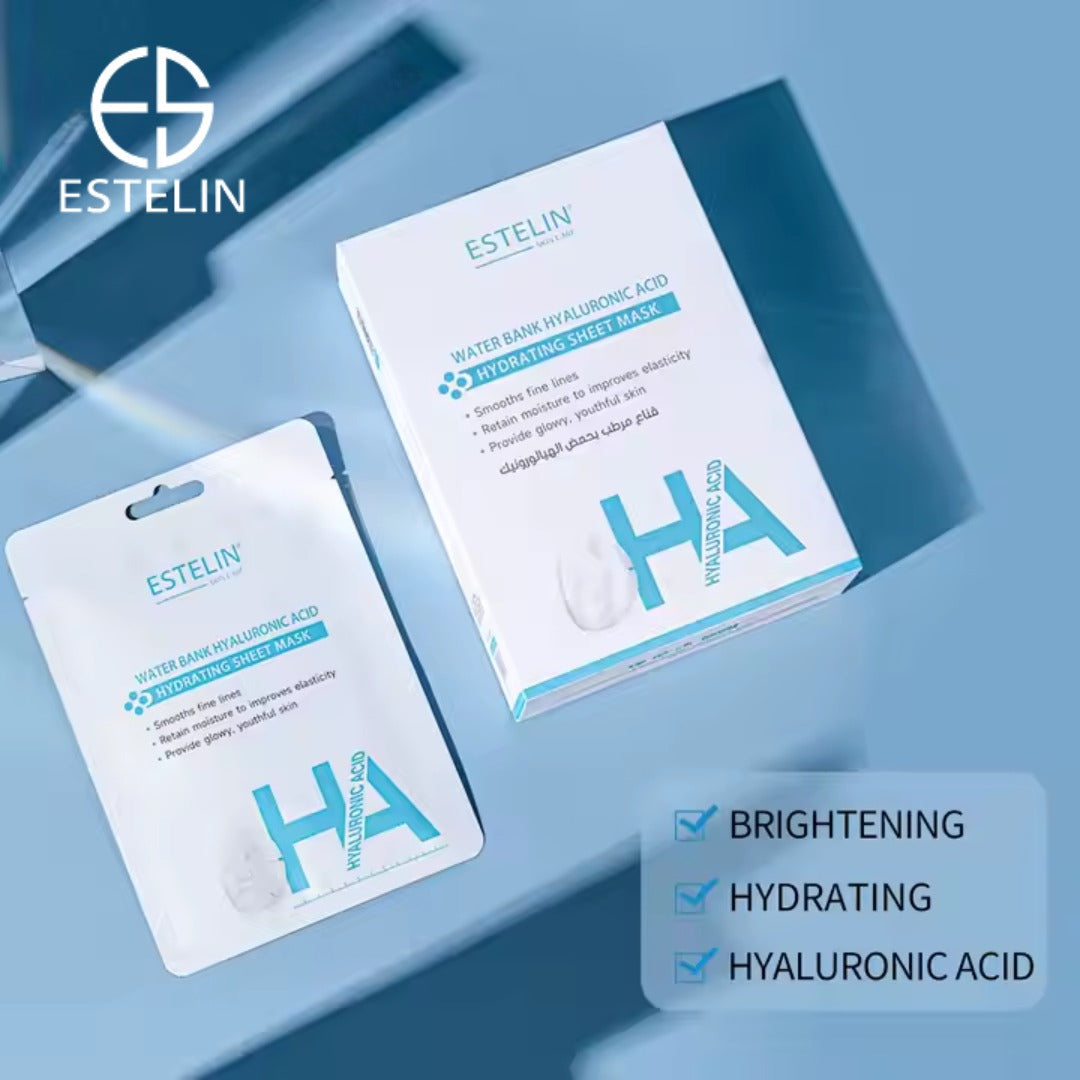ESTELIN WATER BANK HYALURONIC ACID HYDRATING SHEET MASK