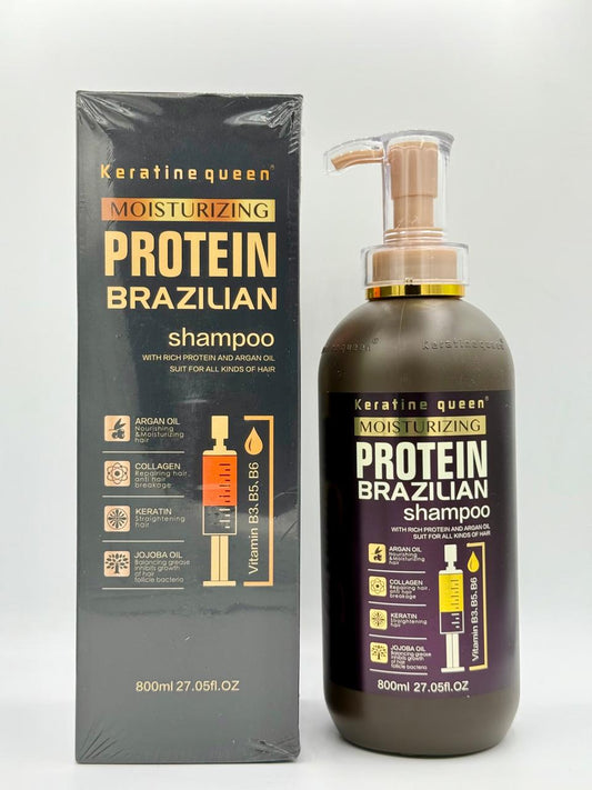 Keratin Queen Moisturizing Protein Brazilian Shampoo Silicon & Paraben Free 800ml