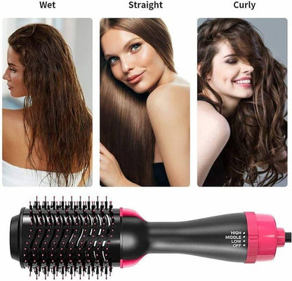 One Step Blow Hair Dryer and Volumizer Brush | Hot Air Brush Hair Styler for Straightening &amp; Curl 1000W Comb