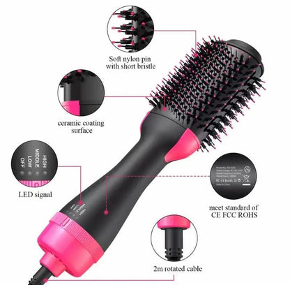 One Step Blow Hair Dryer and Volumizer Brush | Hot Air Brush Hair Styler for Straightening &amp; Curl 1000W Comb