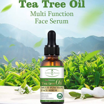 AICHUN BEAUTY Argan Castor Jojoba Tea Tree Oil Multi Function Face Serum Natural Repair Moisturizing Blemish 30ml (TEA TREE OIL)