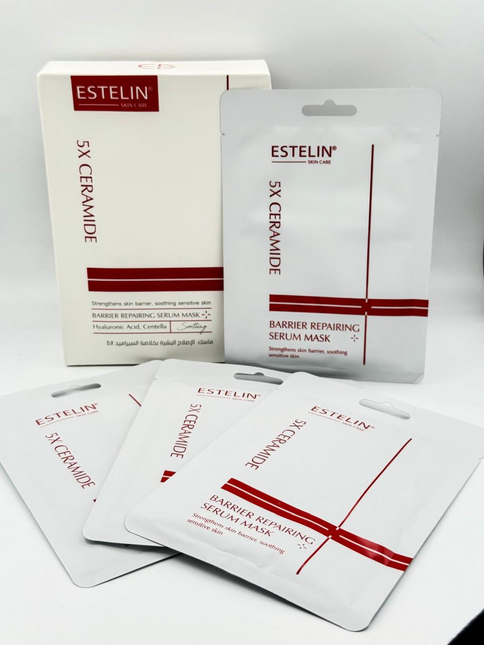Estelin 5x Ceramide Barrier Serum Mask Hyaluronic Acid (Single Mask)