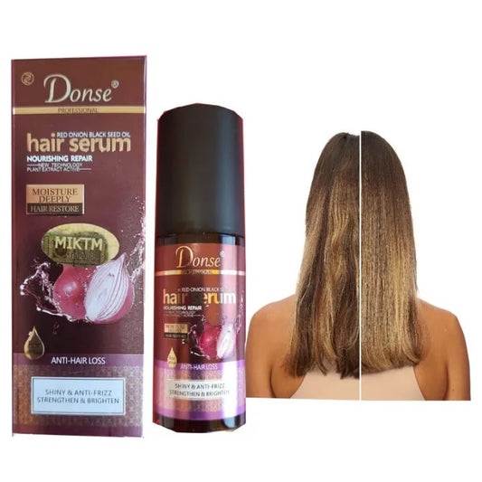 Donse Red Onion Black Seed Serum 100 Ml Moisture Deeply Hair Restore Shiny & Anti- Fizz Strengthen & Brighten – High Quality Serum By Qs