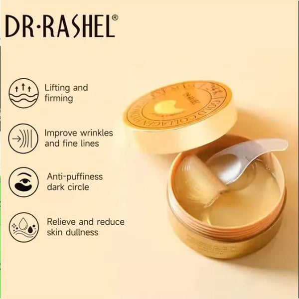 Dr Rashel 24K Gold Collagen Lifting & Firming Hydrogel Eye Mask - Pack Of 60pcs