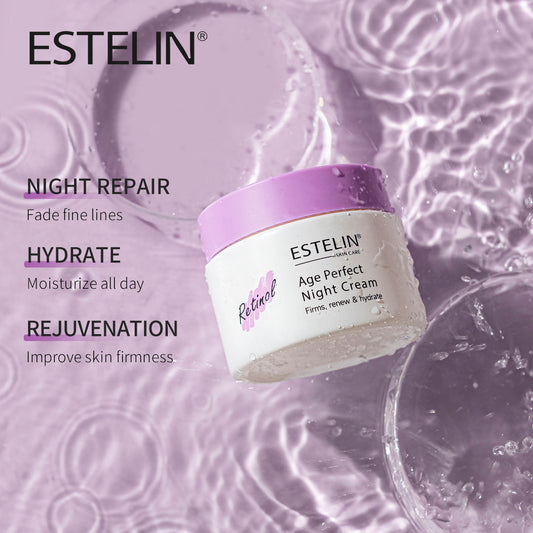 ESTELIN Retinol Age Perfect Vitalizing Nourishing Anti Aging Tighten Skin Best Night Whitening Cream