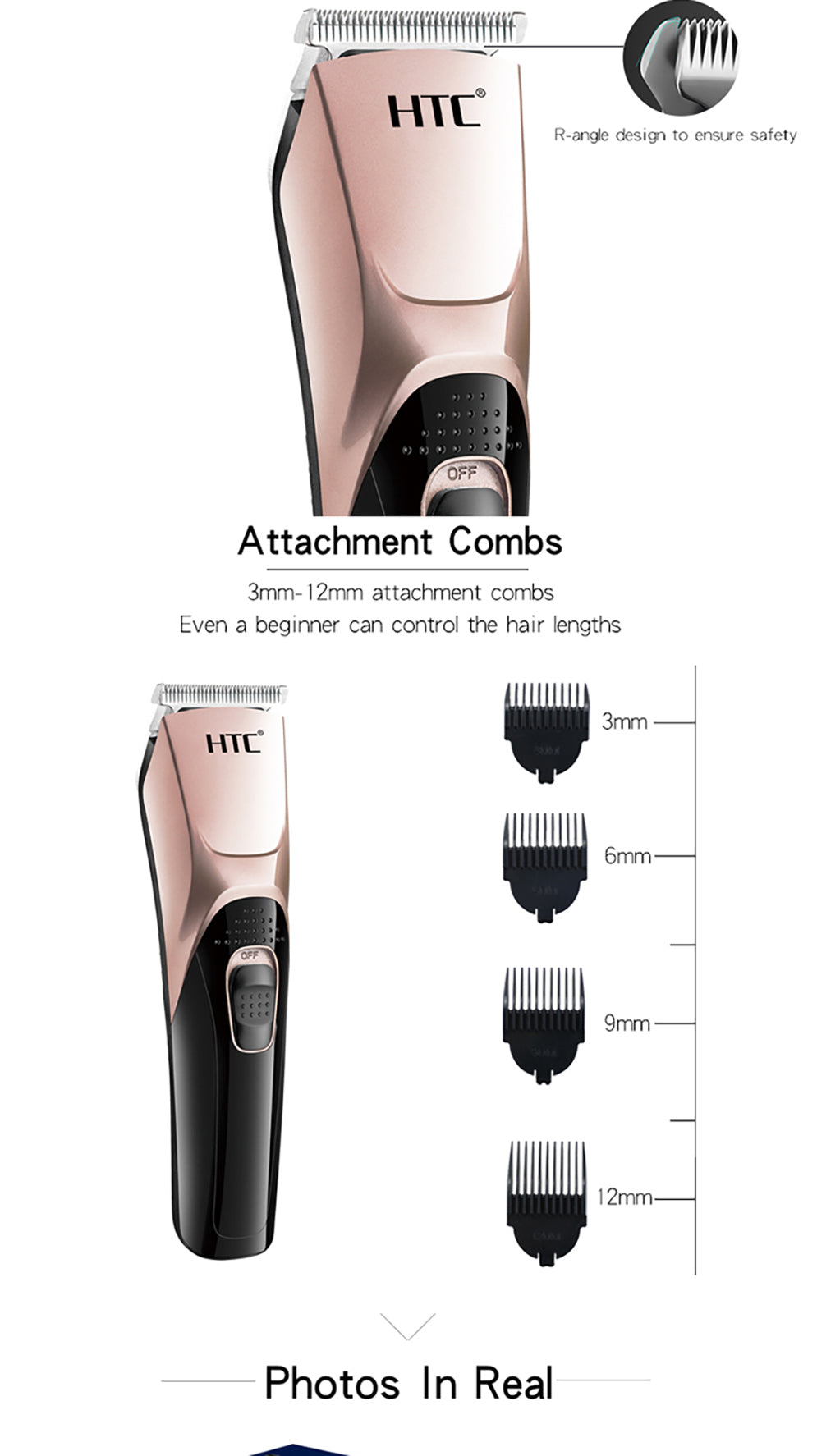 HTC AT-228 Beard Trimmer and Hair Clipper for Men