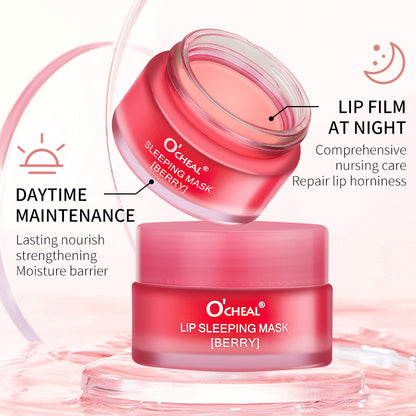 O'CHEAL 1 Pcs Sleeping Mask Maintenance Moisturizing Lip Gloss Mask Cream Plump Lips Serum Care Nourishing Lip Mask Balm