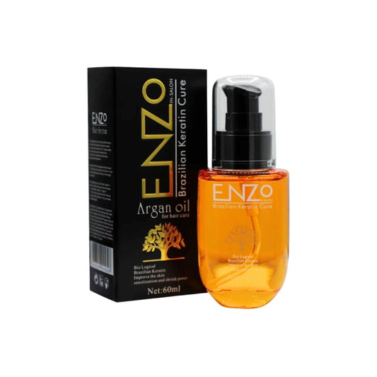 Enzo - Argan Oil Brazilian Keratin Hair Care Serum - Repairing & Moisturizing Hair Serum For Dry & Frizzy Hair - 60ml