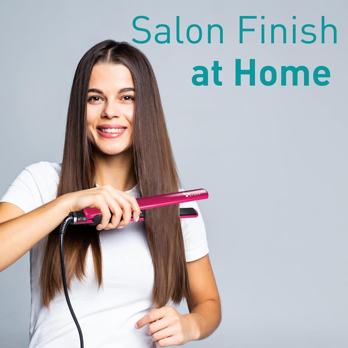 SYSKA Super Glam Hair Straightener 2 in 1