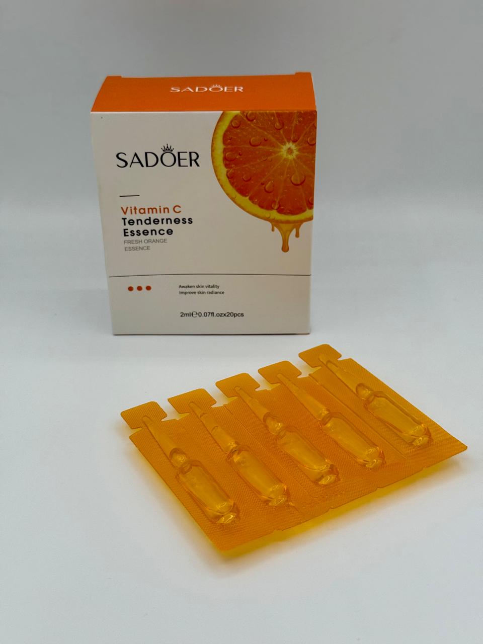 SADOER Vitamin C Tenderness Essence Fresh Orange Essence Hydrating Moisturizing Serum 2ml x 20pcs