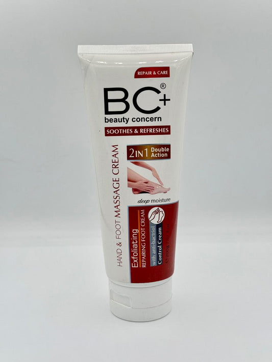 BC+ Hand & Foot 2 in 1 Double Action Massage Cream 200 GM