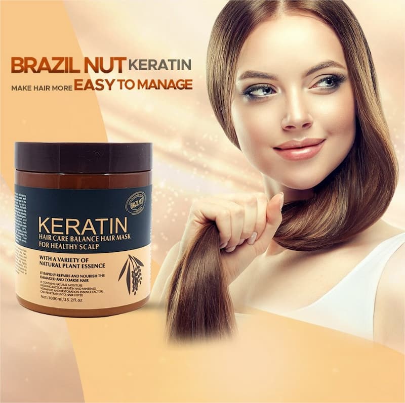 Keratin Hair Mask Brazil Nut for Healthy Scalp 500ml