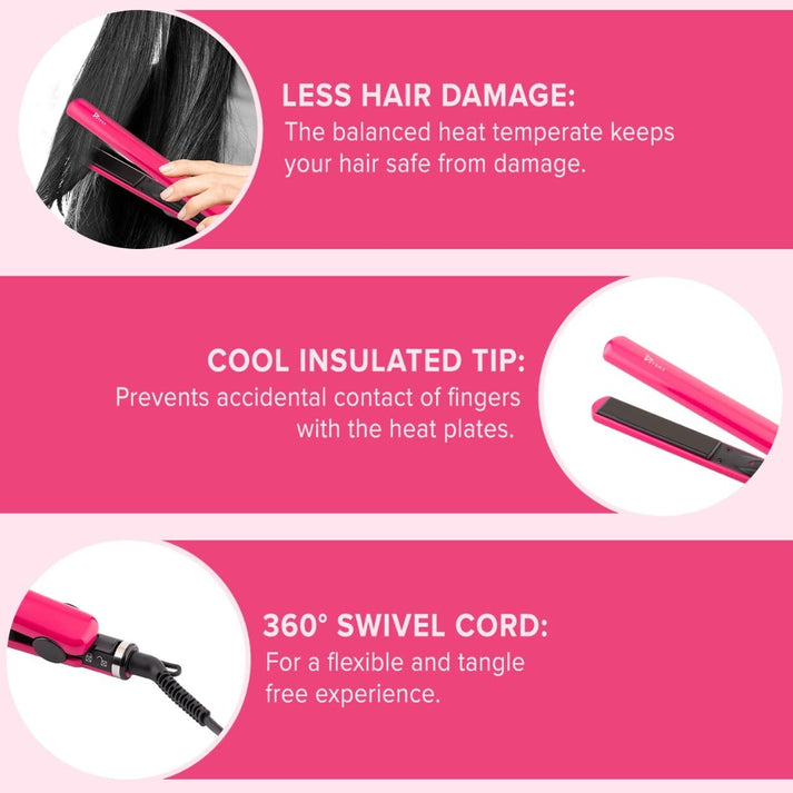 SYSKA Super Glam Hair Straightener 2 in 1