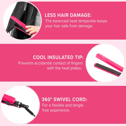 SYSKA Super Glam Hair Straightener 2 in 1